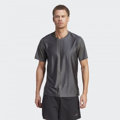 تيشيرت اديداس هيت وورك اوت ثلاث خطوط للرجال لون رمادي-adidas Mens' HIIT Workout 3-Stripes Tee - Grey