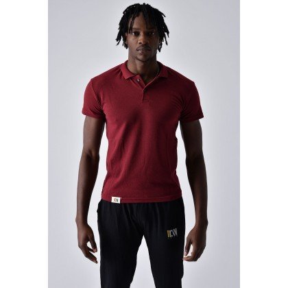 ICAN POLO T-SHIRT بلوزة بولو تيشيرت شبابي لون خمري
