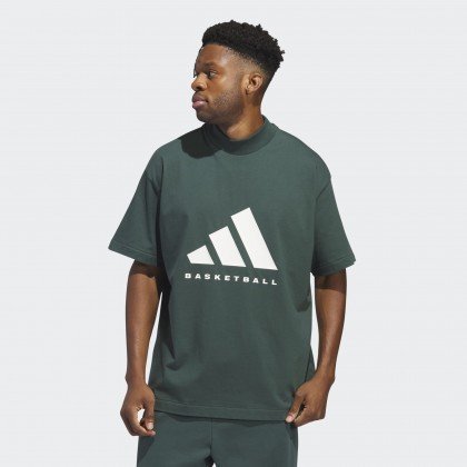 تيشيرت اديداس باسكت بول للجنسين لون أخضر- adidas Unisex Basketball T-Shirt - Green